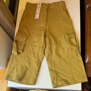 Bungalow Bebe 100% Organic Cotton Luxe Khaki Cargo Pants - 2 T - NWT